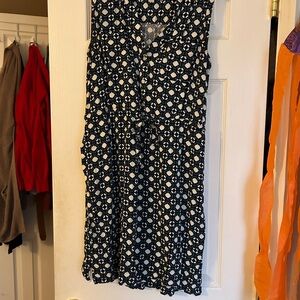 LOFT Black and White Geometric Dress